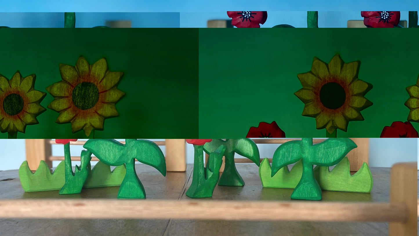 Wooden toy flowers | Waldorf toys & Open ended toys