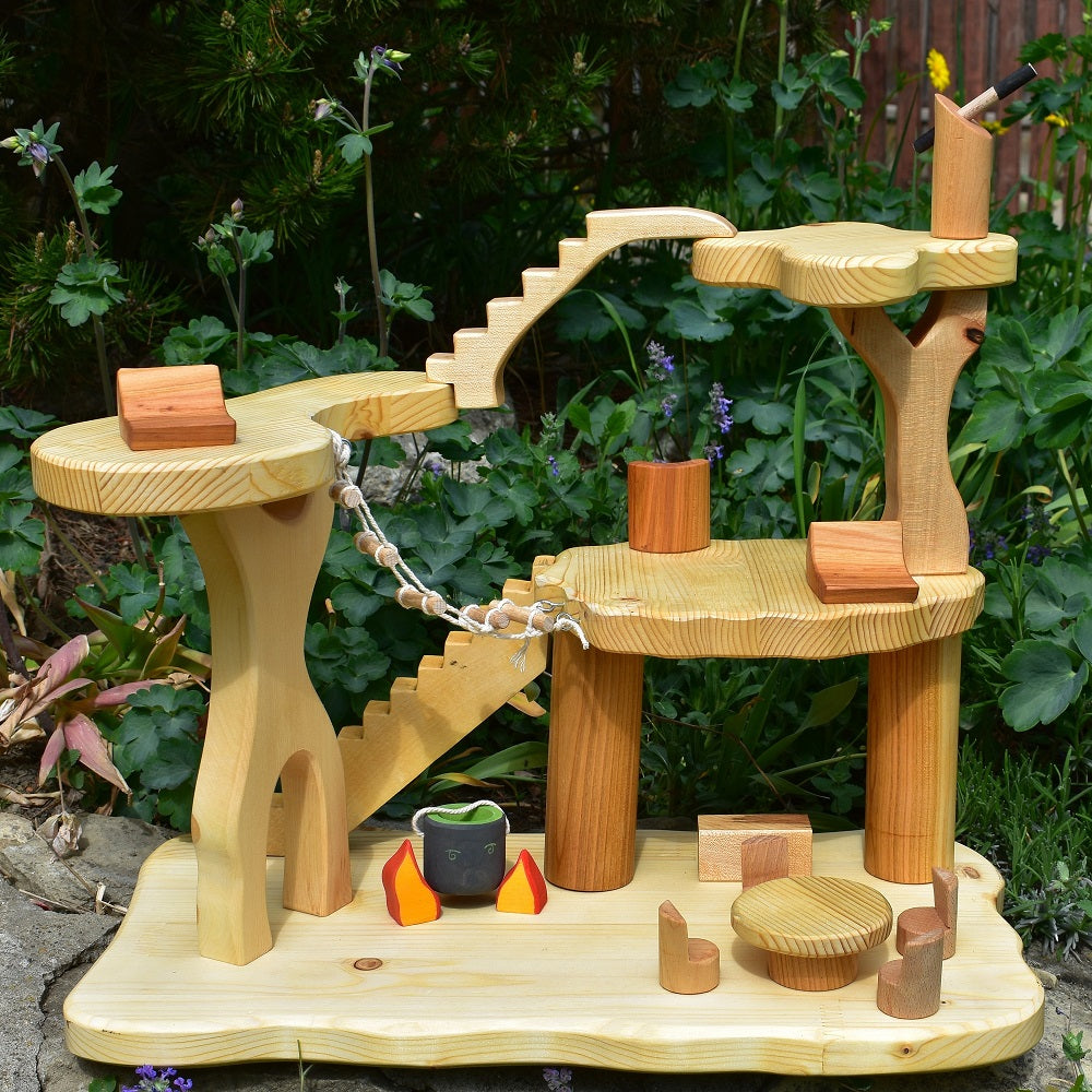 Handcrafted Natural Wooden Toy Dollhouse-waldorf 