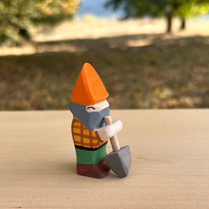 Wooden gnome figurines