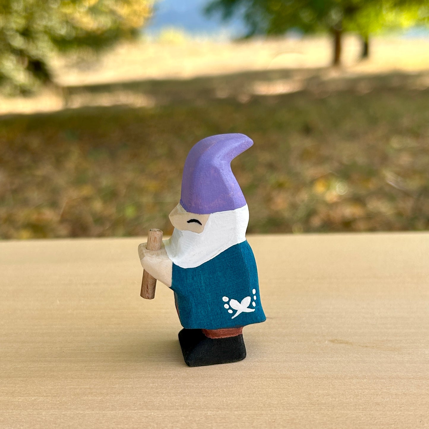 Wooden gnome figurines