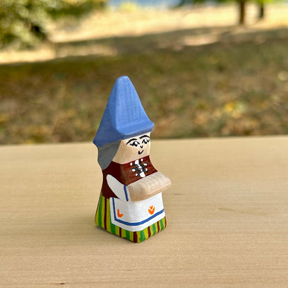 Wooden gnome figurines