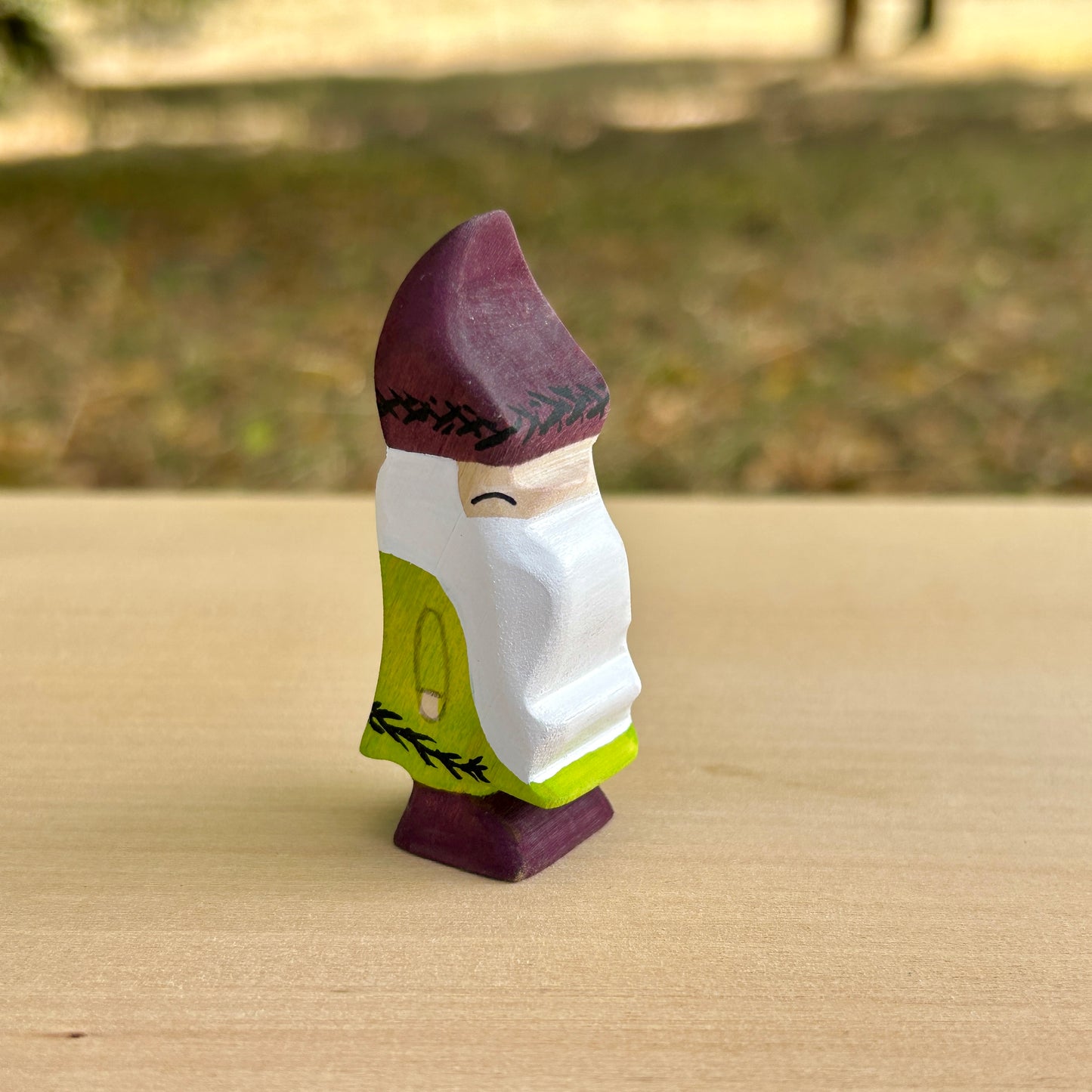 Wooden gnome figurines