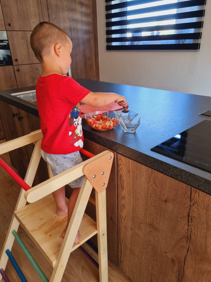 Foldable Learning Tower, Toddler Kitchen Helper Tower