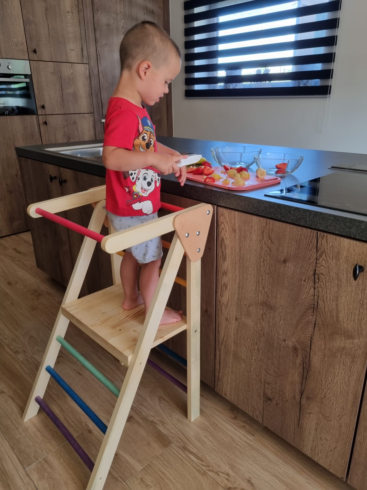 Foldable Learning Tower, Toddler Kitchen Helper Tower