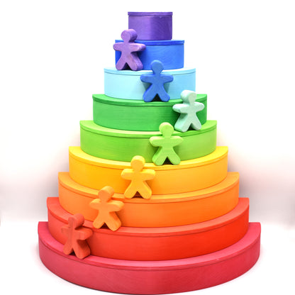 Wooden Rainbow Stacker - 10 arches