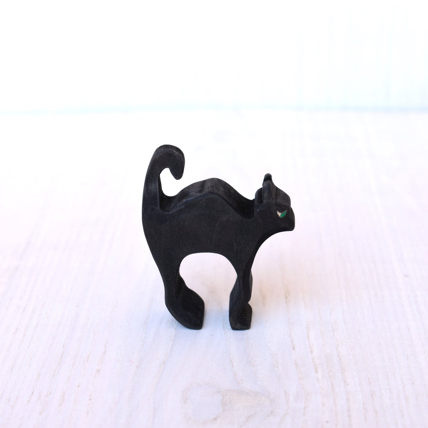 Black cat figurine, wooden toy