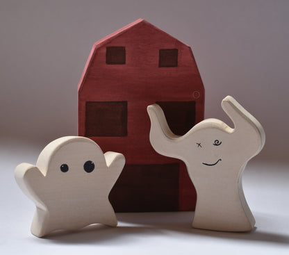 Halloween village - Wooden toy figurines