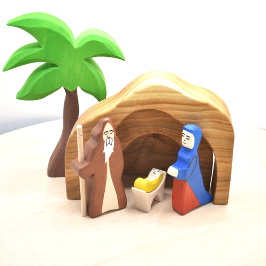 Wooden Nativity Set Scene - small