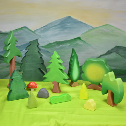 Waldorf tree toy - Woodland trees