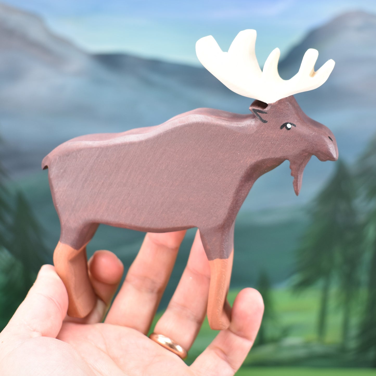 North American Animals - wooden toy figurines