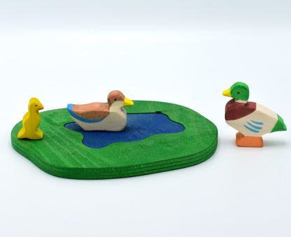 Duck Family - Waldorf Wooden Toys & Animal Figurines