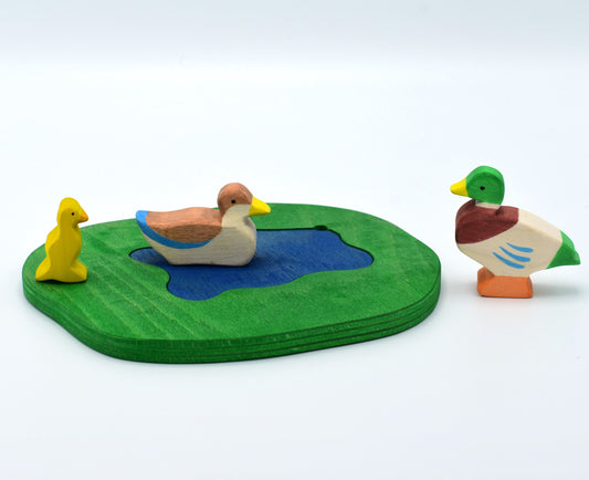 Duck Family - Waldorf Wooden Toys & Animal Figurines