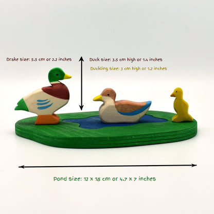 Duck Family - Waldorf Wooden Toys & Animal Figurines