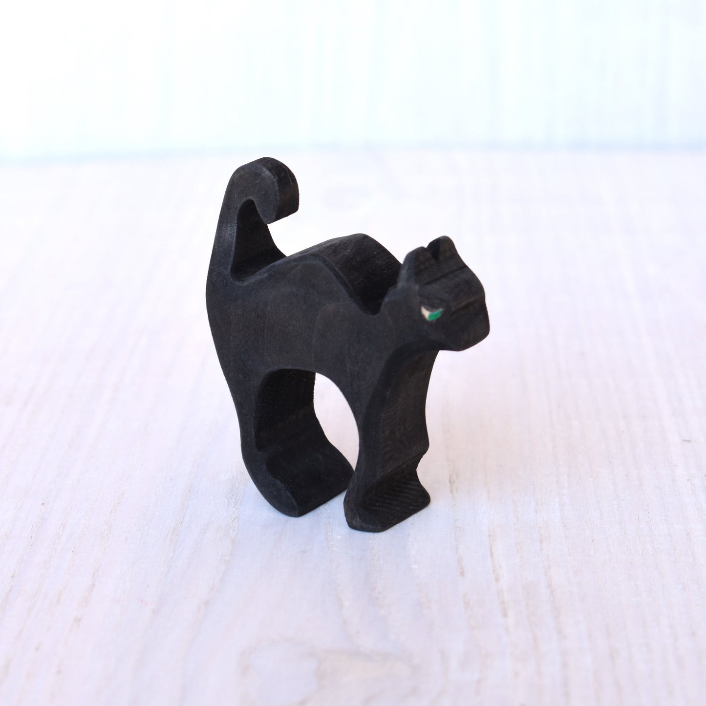 Black cat figurine, wooden toy