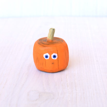 Wooden pumpkin toy figurine