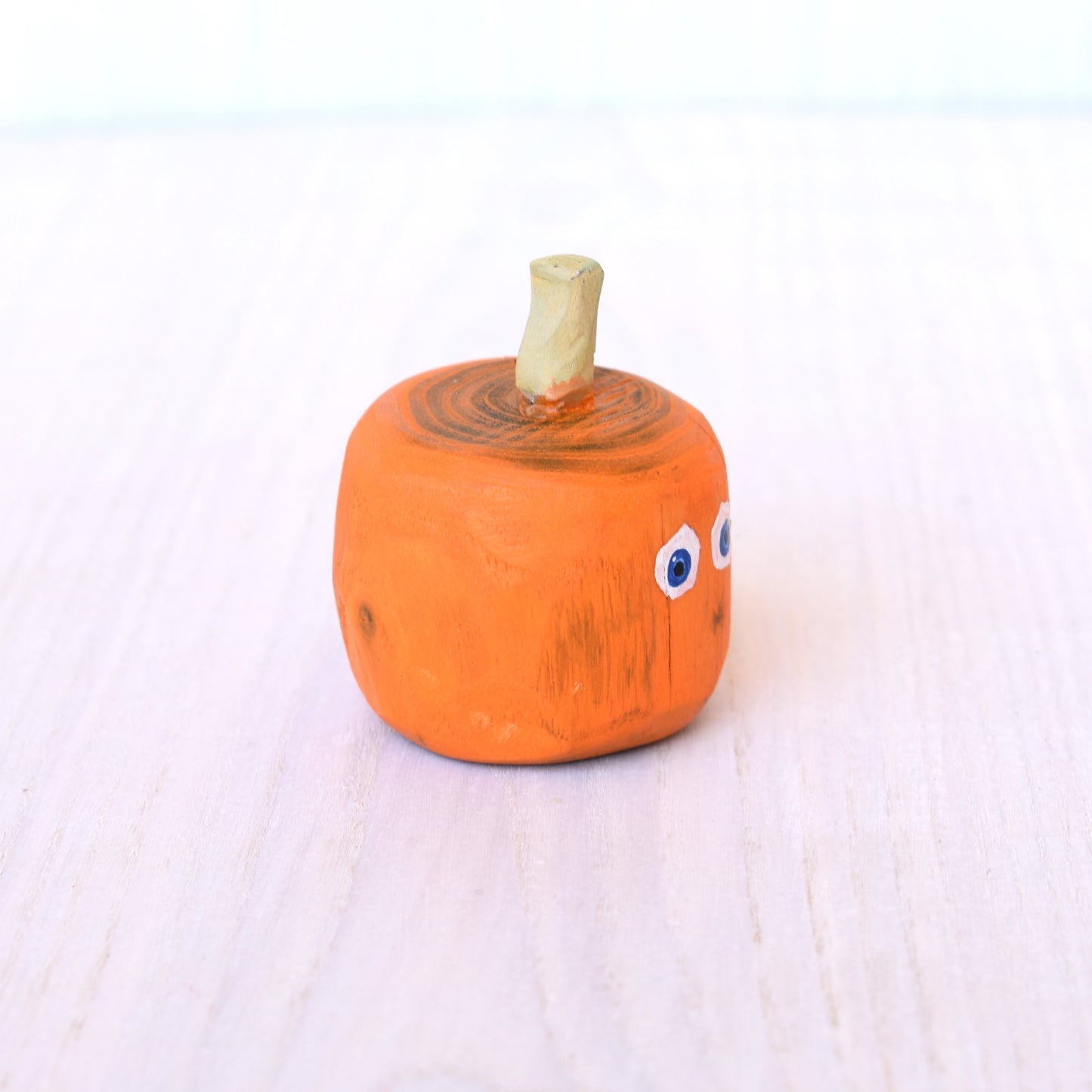 Wooden pumpkin toy figurine