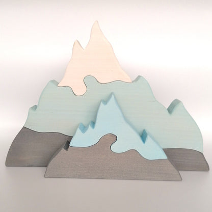 Glacier Mountains - Waldorf wooden toys