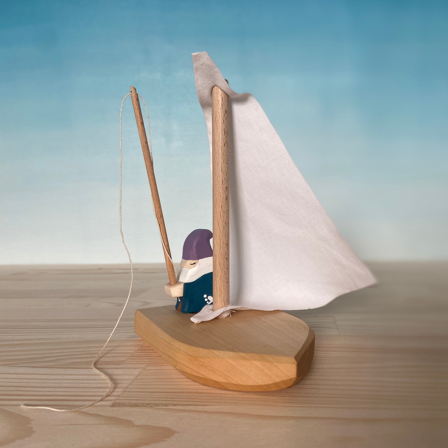 Fisherman & Wooden toy boat | Waldorf toys