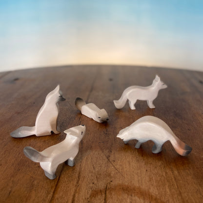 Wooden animal toys - Foxes | Waldorf toys