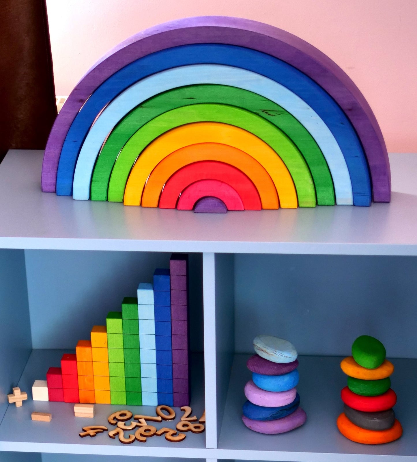 Wooden Rainbow Stacker - 10 arches