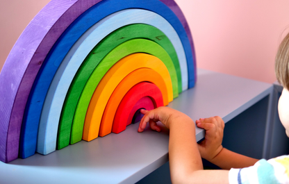 Wooden Rainbow Stacker - 10 arches